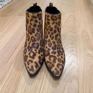 Marc Fisher Yale Leopard Ankle Booties